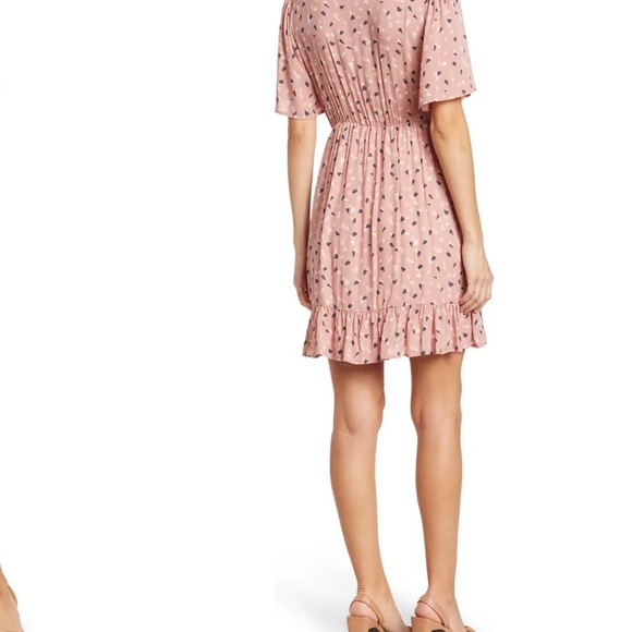 NWOT Lush Nordstrom Flutter Sleeve Flounce Mini Dress - Picture 5 of 7